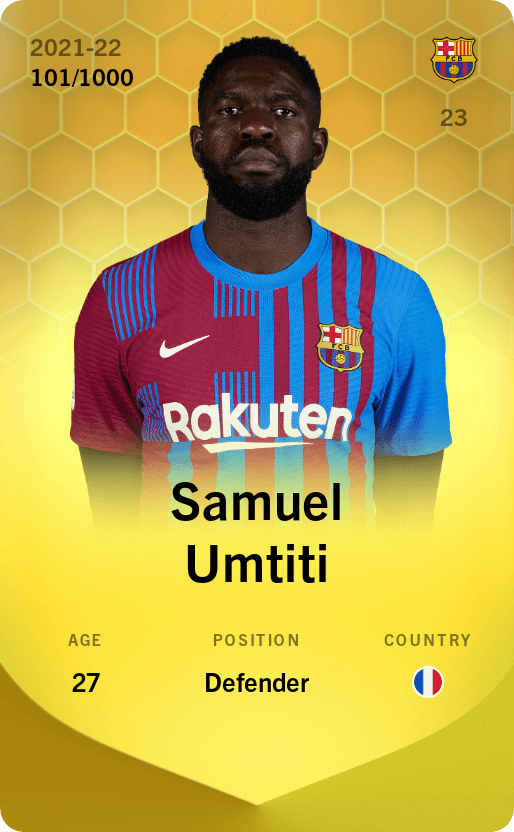 Samuel Umtiti 2021-22 • Limited 101/1000