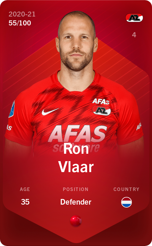 Sorare - Sorare Official - Ron Vlaar 2020-21 • Rare 55/100 - NFT # 46911380512011986109442883988182660033112338012060689483854273126132275742409