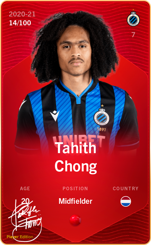 Sorare - Sorare Official - Tahith Chong 2020-21 • Rare 14/100 - NFT # 63270003962602235851920925959807080843301963151231563440103704418324134753024