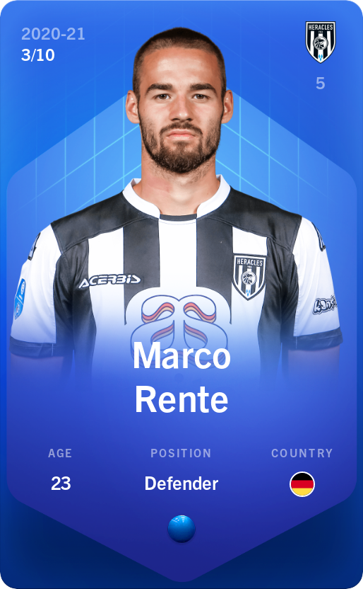 Sorare - Sorare Official - Marco Rente 2020-21 • Super Rare 3/10 - NFT # 44038617405312346502183615604824026102566429708224990061189705883606541883030
