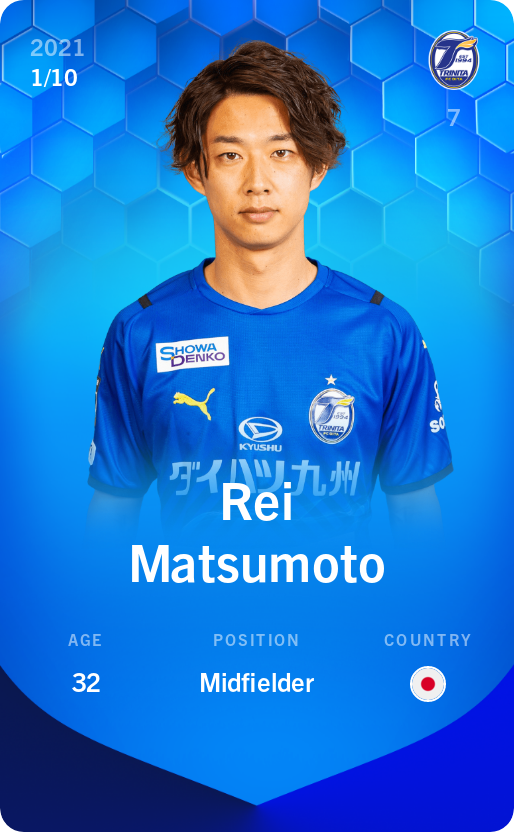 Sorare - Sorare Official - Rei Matsumoto 2021-22 • Super Rare 1/10 - NFT # 95144186822987676642250389248093526188876744237404757222836194803096740820844