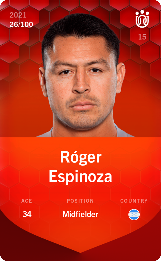 Sorare - Sorare Official - Róger Espinoza 2021-22 • Rare 26/100 - NFT # 12422523286633632553769434109411496621682048251422214506640229574556576806632