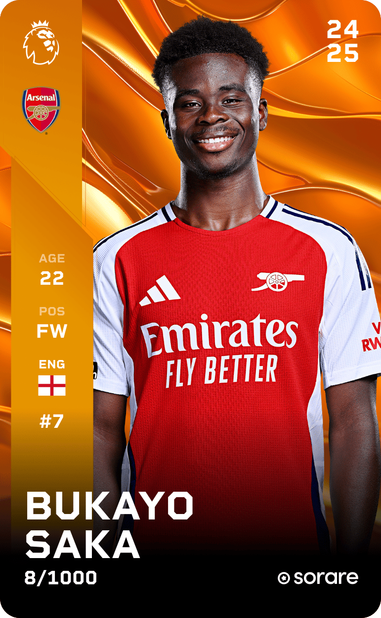 Bukayo Saka 2024-25 • Limited 8/1000