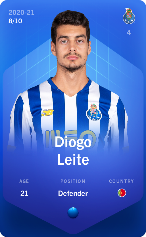 Sorare - Sorare Official - Diogo Leite 2020-21 • Super Rare 8/10 - NFT # 57874615326163072737082632658608623939651374691251861431492996691983697706984