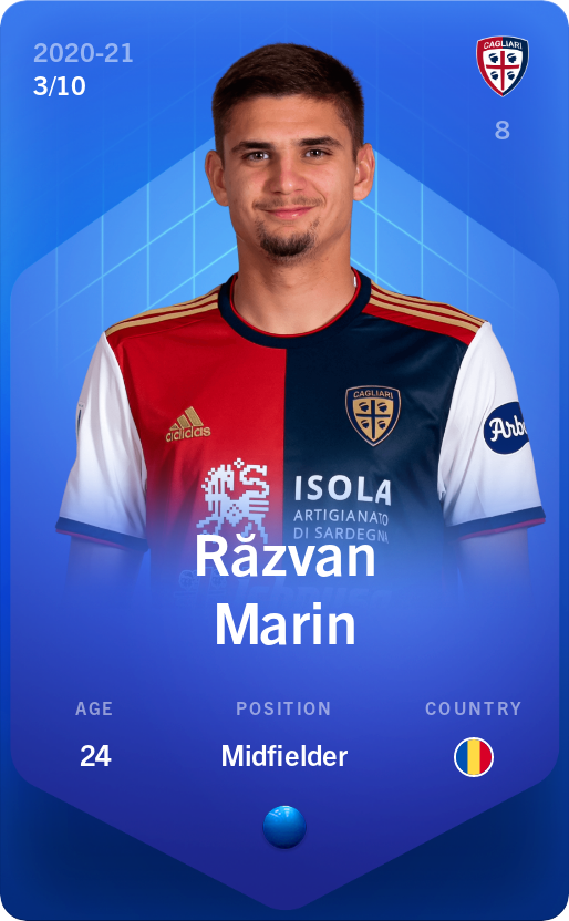 Sorare - Sorare Official - Răzvan Marin 2020-21 • Super Rare 3/10 - NFT # 38384579292361180057097625493504167592360713205673501808886934395011125967064