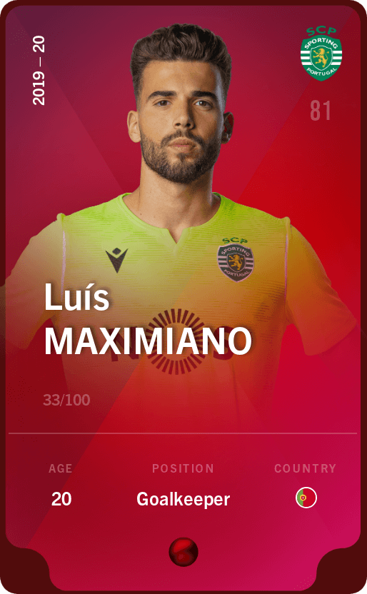 Luis Maximiano 2019 20 Rare 33 100