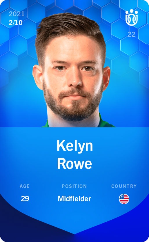 Sorare - Sorare Official - Kelyn Rowe 2021-22 • Super Rare 2/10 - NFT # 53942251779795307739210842690283591813438048758699888474285775653445834991612