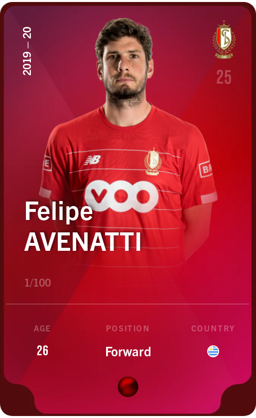 Sorare - Sorare Official - Felipe Avenatti 2019-20 • Rare 1/100 - NFT # 25071794338589142486055558025854594566628327108613285574672422917702034776189