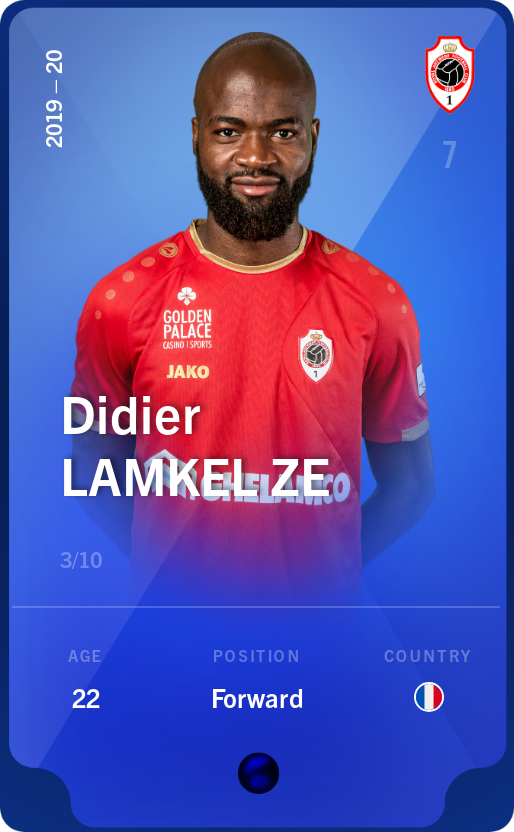 Sorare - Sorare Official - Didier Lamkel Ze 2019-20 • Super Rare 3/10 - NFT # 10986069769539692064800895044477476280583687280500641024368996290651702025615