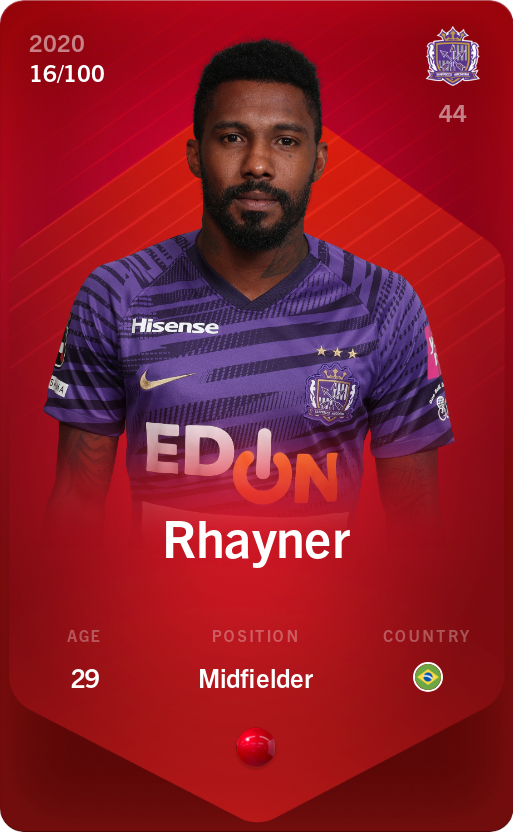 Sorare - Sorare Official - Rhayner 2020-21 • Rare 16/100 - NFT # 56094864840836471004161307447269090900922933650623251085197175431513305174088