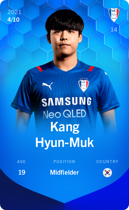 Sorare - Sorare Official - Kang Hyun-Muk 2021-22 • Super Rare 4/10 - NFT # 27611243852374374236424802626264185713230559706736833741849230649302081704669