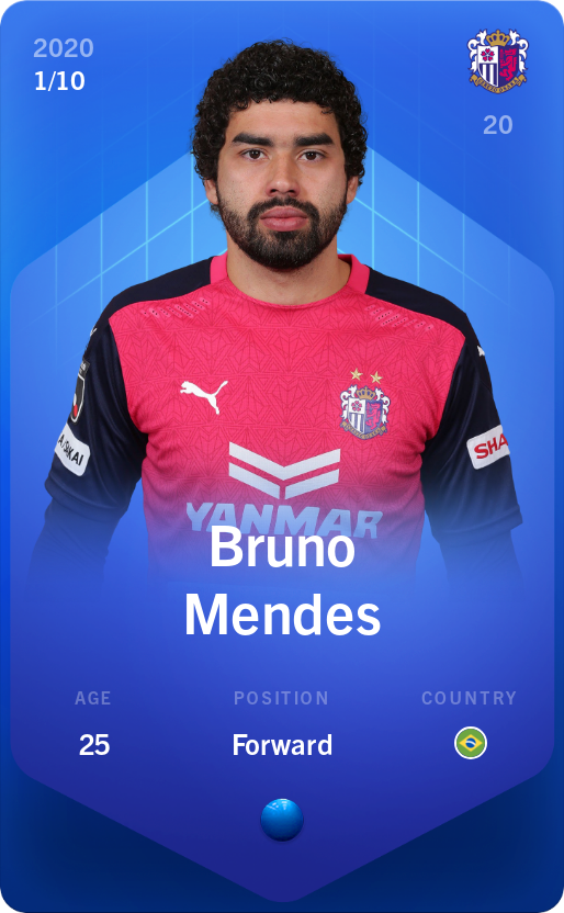 Sorare - Sorare Official - Bruno Mendes 2020-21 • Super Rare 1/10 - NFT # 107766396160799694522594064881679399788246567803013045272119171131079791317660