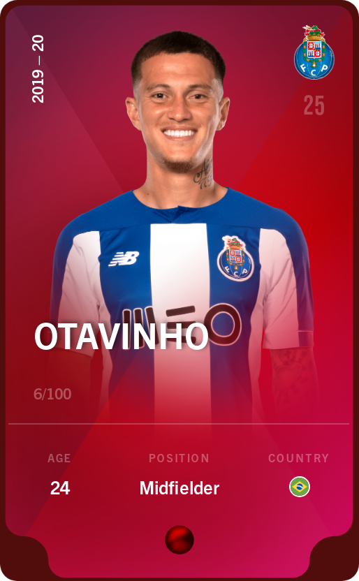 Sorare - Sorare Official - Otavinho 2019-20 • Rare 6/100 - NFT # 103227696758556351239872776237866263943036685435393030943528536291080015461382