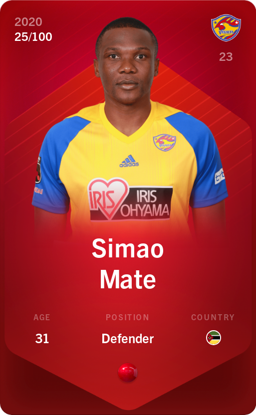 Sorare - Sorare Official - Simao Mate 2020-21 • Rare 25/100 - NFT # 8146612772989331901776563803650410047742850407374536218313660579978982474698