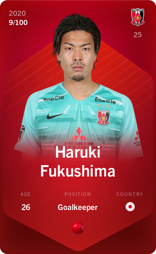 Sorare - Sorare Official - Haruki Fukushima 2020-21 • Rare 9/100 - NFT # 6182313342467929760928566247584543026449186588963551109024448513602423275286