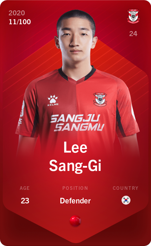 Sorare - Sorare Official - Lee Sang-Gi 2020-21 • Rare 11/100 - NFT # 46106809951148510601388189868863765070961920388153772481351003136550096622103