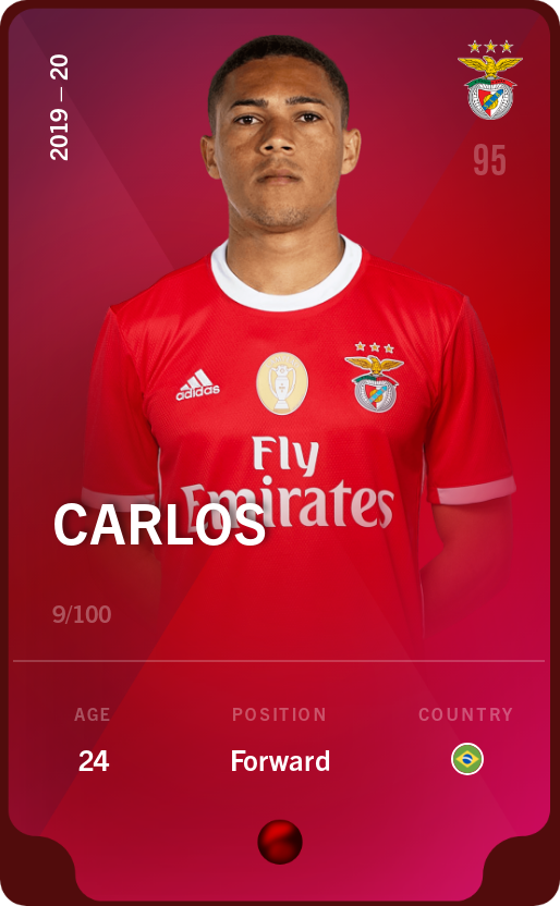 Sorare - Sorare Official - Carlos 2019-20 • Rare 9/100 - NFT # 29885559636404464109360798563089399877160247202443332753786061118898164455827
