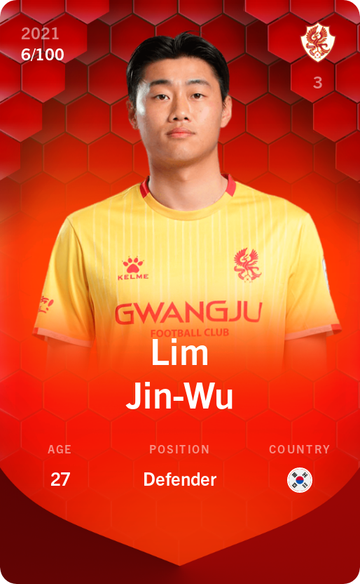 Sorare - Sorare Official - Lim Jin-Wu 2021-22 • Rare 6/100 - NFT # 891879986093962667520350191696210481192353434156388922478879938272945255430