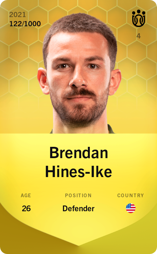 Sorare - Sorare Official - Brendan Hines-Ike 2021-22 • Limited 122/1000 - NFT # 97040124456525392875794580880588217677335178245927841036354917667474053768859