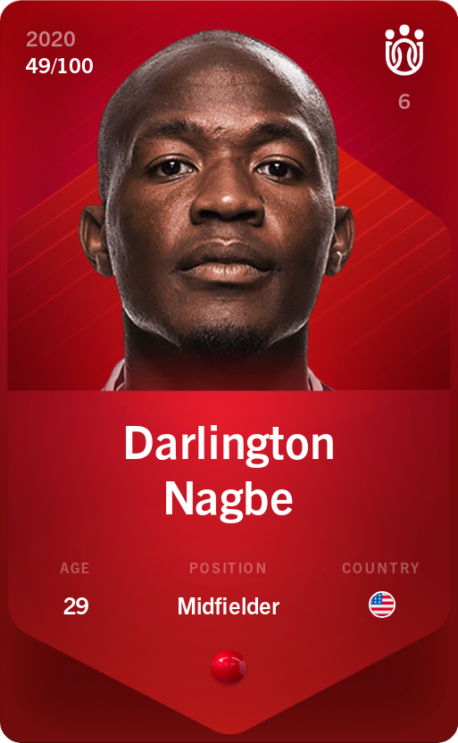 Sorare - Sorare Official - Darlington Nagbe 2020-21 • Rare 49/100 - NFT # 9622086042866093736013625783684579796066564047727799385564681080772639468984
