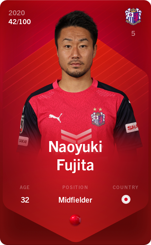 Sorare - Sorare Official - Naoyuki Fujita 2020-21 • Rare 42/100 - NFT # 22370488035413947104366084136198692726541420665411703364565734549351422628227