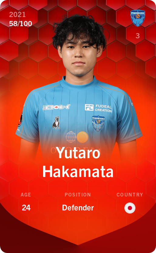 Sorare - Sorare Official - Yutaro Hakamata 2021-22 • Rare 58/100 - NFT # 88865572777283933533955044451628109449969581353192797899275599203379729576576