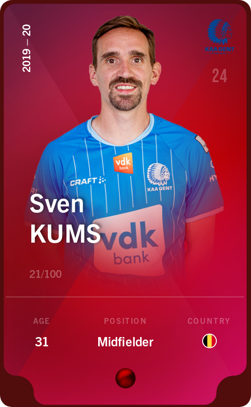 Sorare - Sorare Official - Sven Kums 2019-20 • Rare 21/100 - NFT # 11090645347321232445592846321285837075079908451052800397453684744486156920180