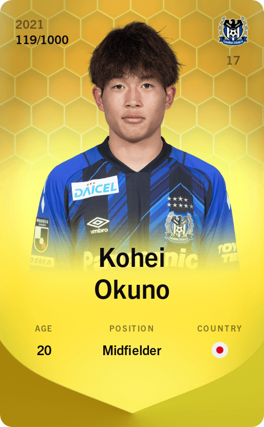 Kohei Okuno 2021-22 • Limited 119/1000