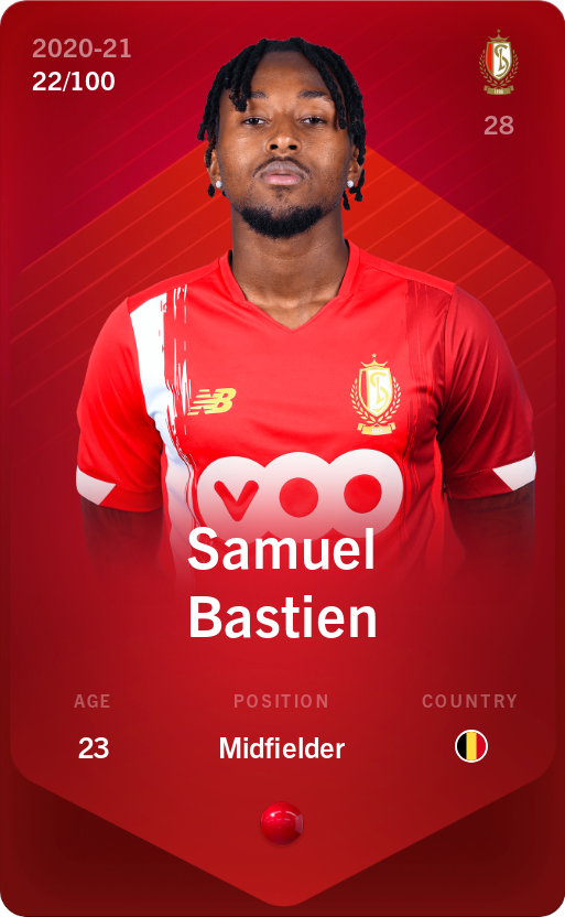 Sorare - Sorare Official - Samuel Bastien 2020-21 • Rare 22/100 - NFT # 79932354856823855763791089887777729071641104011382561049945690397660021165216