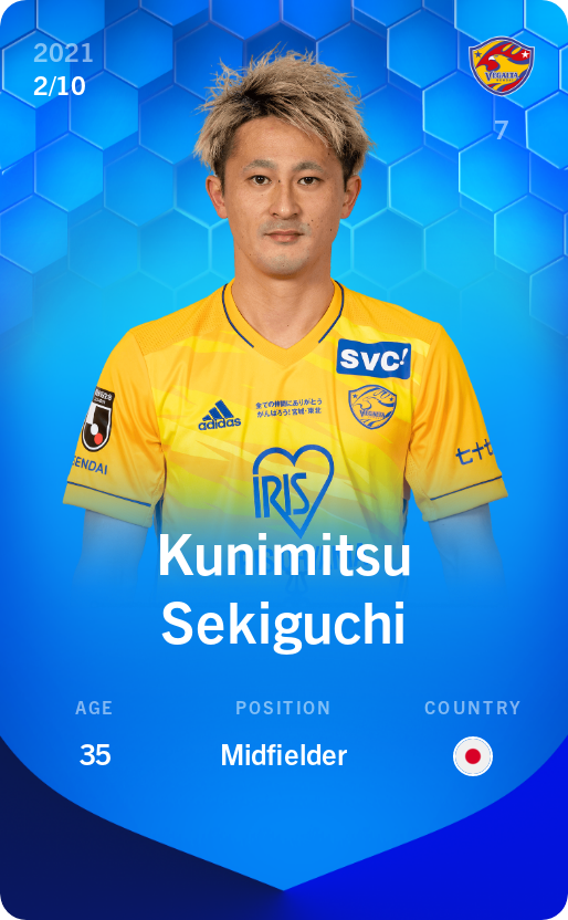 Sorare - Sorare Official - Kunimitsu Sekiguchi 2021-22 • Super Rare 2/10 - NFT # 14975523004681686105257426035796570633615932645231696639224402880477278902147