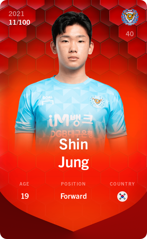 Sorare - Sorare Official - Shin Jung 2021-22 • Rare 11/100 - NFT # 103016773296762273869041674675865809948166492417007993878326794341845078739294
