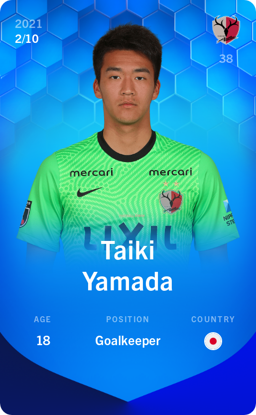 Sorare - Sorare Official - Taiki Yamada 2021-22 • Super Rare 2/10 - NFT # 23208321405933749002596528002524232683684438341933837330075502625174050852603