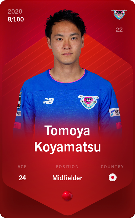 Sorare - Sorare Official - Tomoya Koyamatsu 2020-21 • Rare 8/100 - NFT # 52121640617119809578502194309261704691034268682018867435719585320810774236071