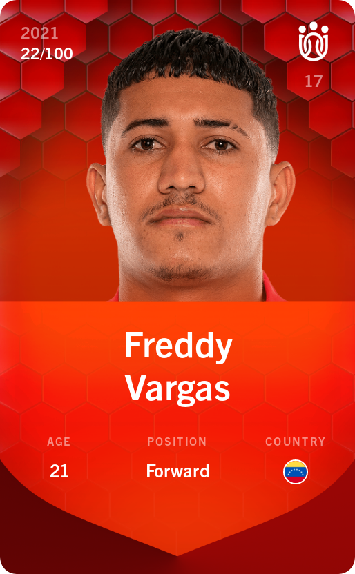 Sorare - Sorare Official - Freddy Vargas 2021-22 • Rare 22/100 - NFT # 54142752600346755748482872428413034515957108964362440794113804329456736353419
