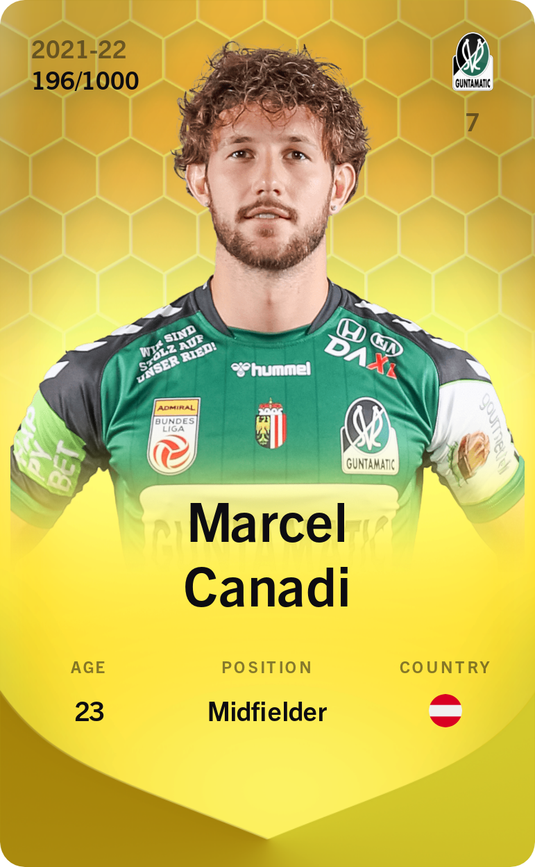 Sorare - Sorare Official - Marcel Canadi 2021-22 • Limited 196/1000 - NFT # 28322317880798012545636771073716474975193362782698076266816486243129598687230