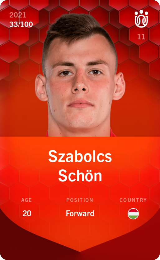 Sorare - Sorare Official - Szabolcs Schön 2021-22 • Rare 33/100 - NFT # 51861917775125072421871146616543035387420473540800695585421834302136598778449