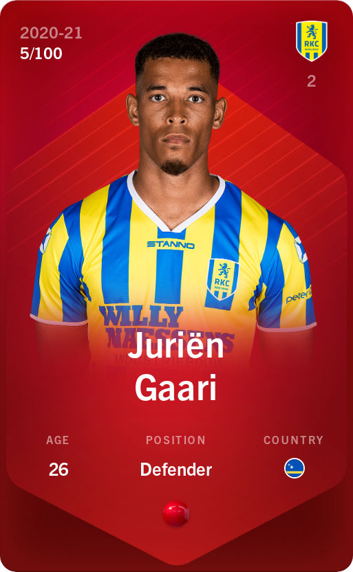 Sorare - Sorare Official - Juriën Gaari 2020-21 • Rare 5/100 - NFT # 57304675108828888426525140378040459925065228341734288090611159343037248865529