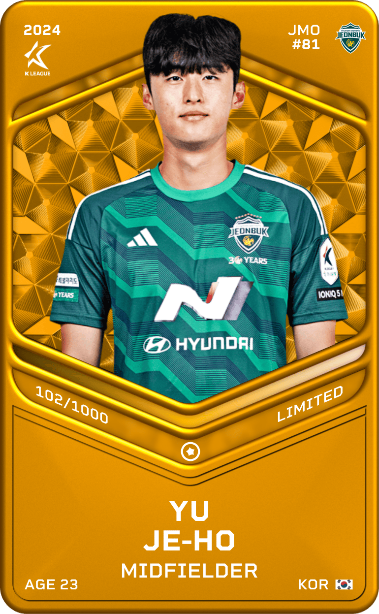 Yu Je-Ho 2024-25 • Limited 102/1000