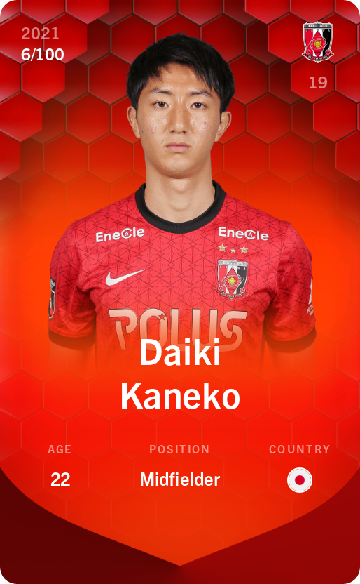 Sorare - Sorare Official - Daiki Kaneko 2021-22 • Rare 6/100 - NFT # 72964109489672212598763598156079937175015506703020377288711291231411300908967