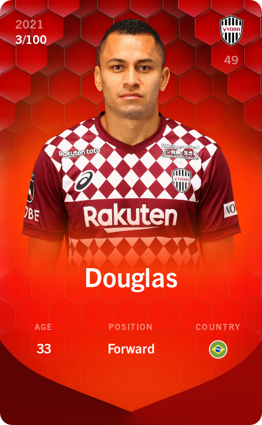 Sorare - Sorare Official - Douglas 2021-22 • Rare 3/100 - NFT # 77804622176022595993095163359345170312667048336076993679284749381591185563050