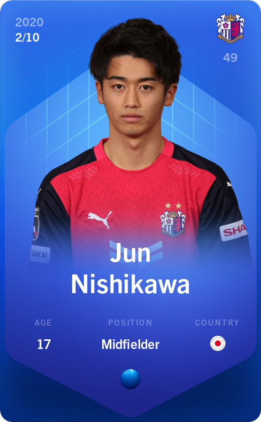 Sorare - Sorare Official - Jun Nishikawa 2020-21 • Super Rare 2/10 - NFT # 109129120273707365704331499442940562405873513941048532750616459742921446090166