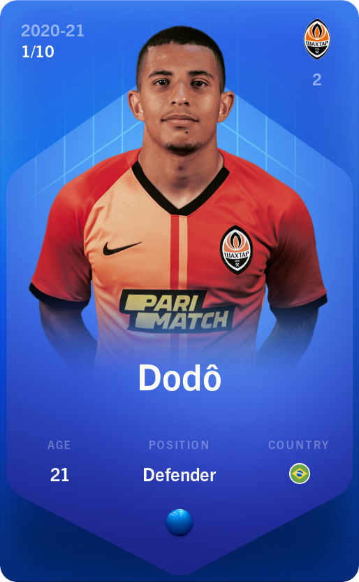 Sorare - Sorare Official - Dodô 2020-21 • Super Rare 1/10 - NFT # 68234271450189420985531500495356229577517621686960562351020472140654541820919