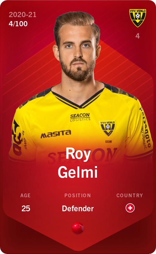 Sorare - Sorare Official - Roy Gelmi 2020-21 • Rare 4/100 - NFT # 69684361415590643352584918292365699777321468959763219655367109345011039720561