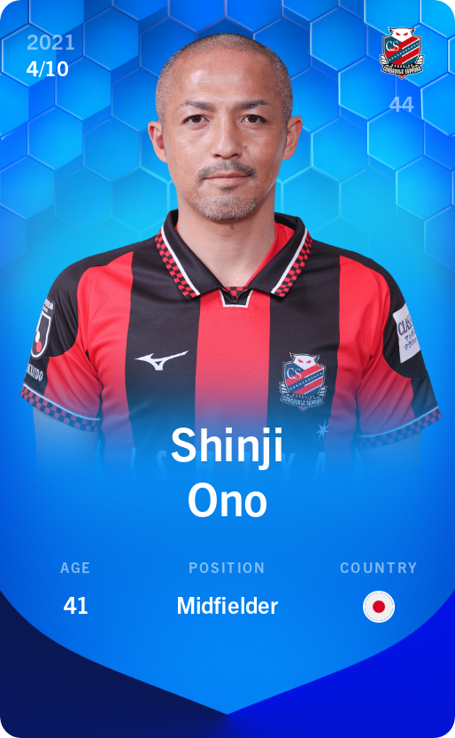 Sorare - Sorare Official - Shinji Ono 2021-22 • Super Rare 4/10 - NFT # 79473280464729053108565392325734275854294586641678542020180175032540639731007