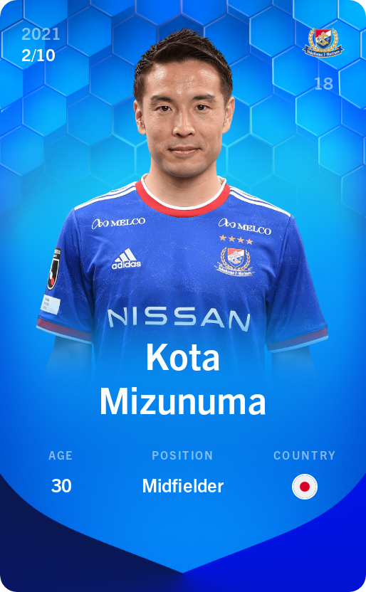 Sorare - Sorare Official - Kota Mizunuma 2021-22 • Super Rare 2/10 - NFT # 7889268452432837643412709641898011451626349429303449532521431532601398242005