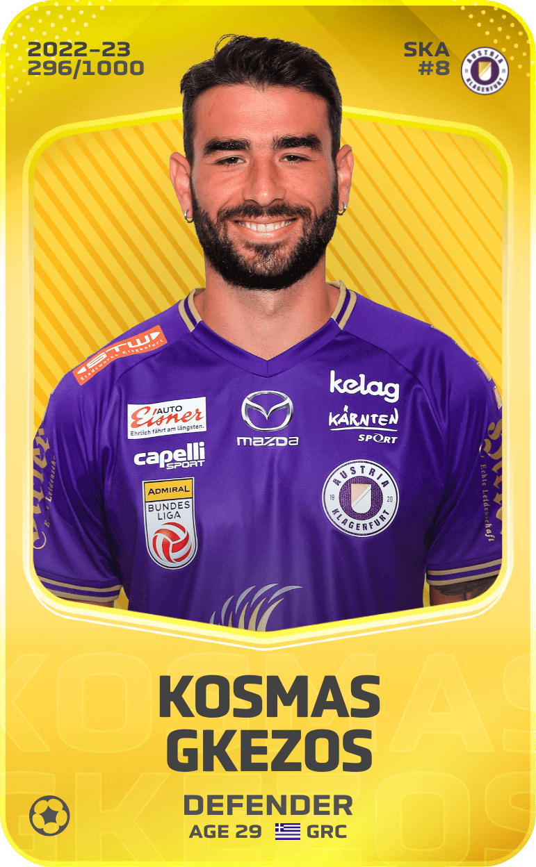 Kosmas Gkezos 2022-23 • Limited 296/1000