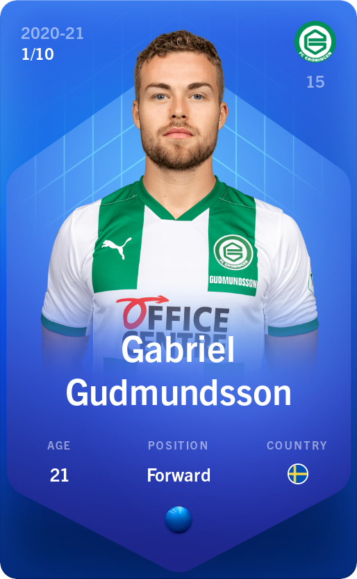 Sorare - Sorare Official - Gabriel Gudmundsson 2020-21 • Super Rare 1/10 - NFT # 35332389044046478593303695254049887769144044797735478681632470792725215242562