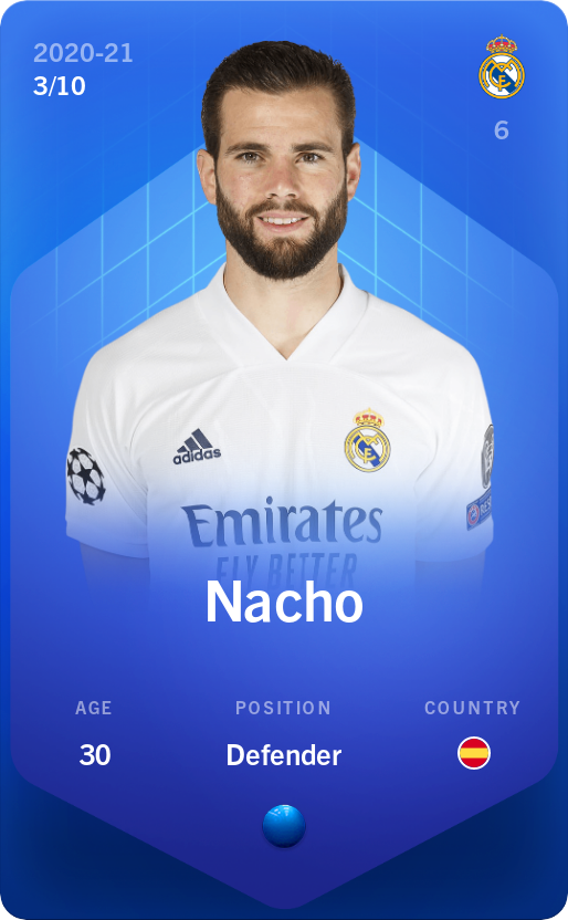 Sorare - Sorare Official - Nacho 2020-21 • Super Rare 3/10 - NFT # 10626622234544674865655360074429075313568110045336235288574661125974801910340