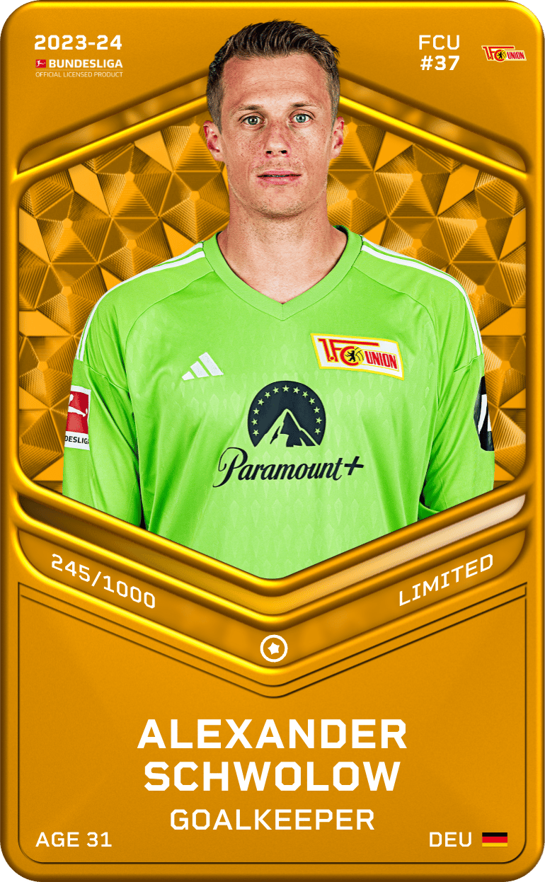 Alexander Schwolow 2023-24 • Limited 245/1000
