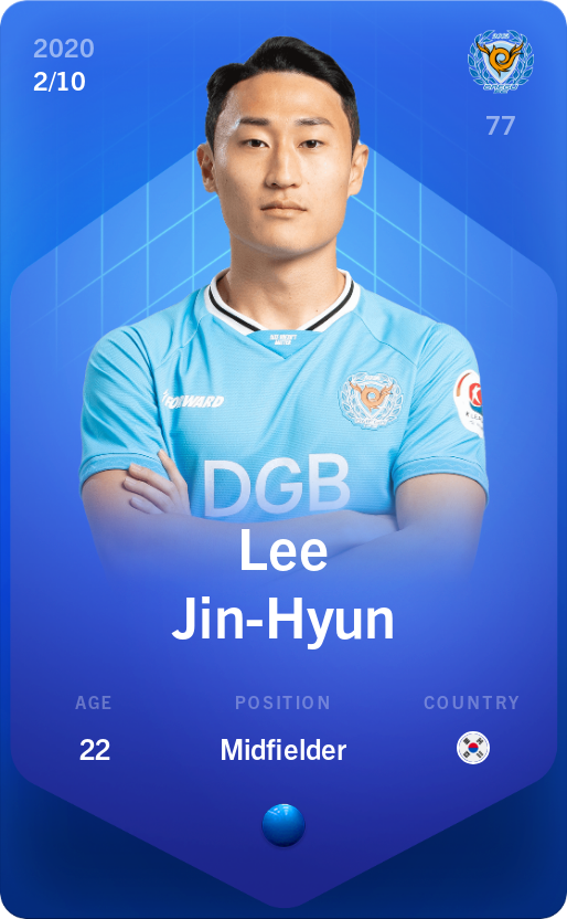 Sorare - Sorare Official - Lee Jin-Hyun 2020-21 • Super Rare 2/10 - NFT # 34417211201270833073621862537987814902657468084040216661107114048780079809637